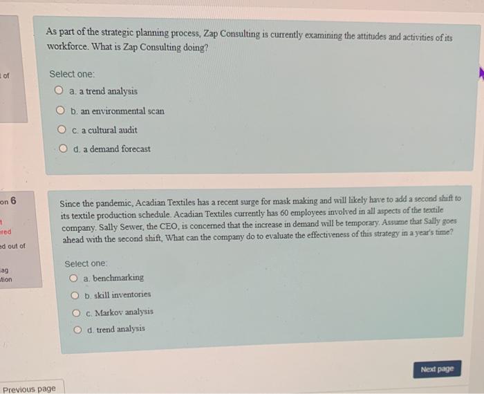 As part of the strategic planning process, Zap