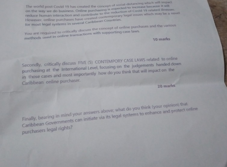 The world post Covid 19 has created the concept