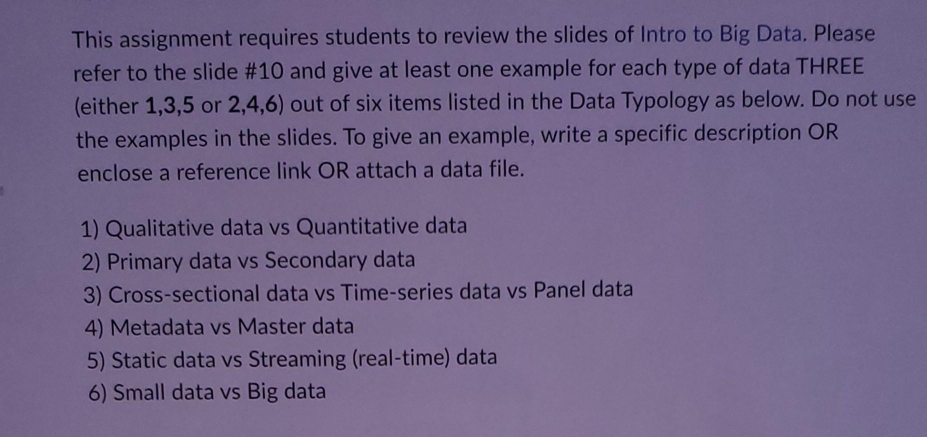 This assignment requires students to review the