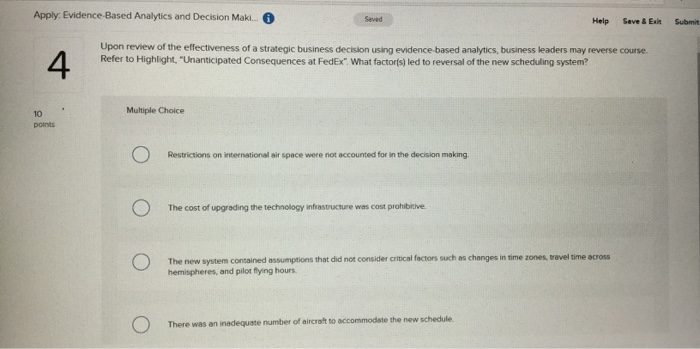 Apply: Evidence-Based Analytics and Decision Maki