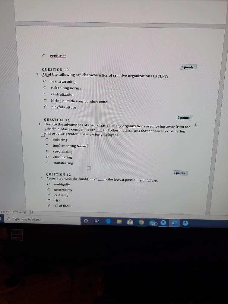 CC True False 2 points QUESTION 9 A(n) is a