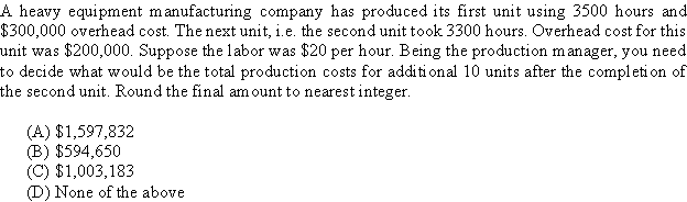 A heavy equipment manufacturing company has