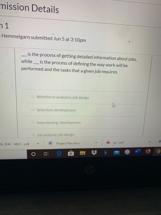 1 Hemmelgarn submitted Jun 5 at 3:10 pm Which of