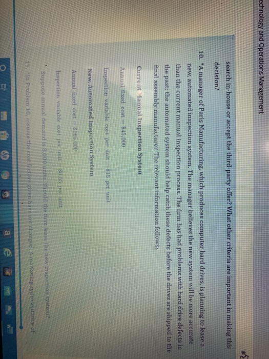 echnology and Operations Management search