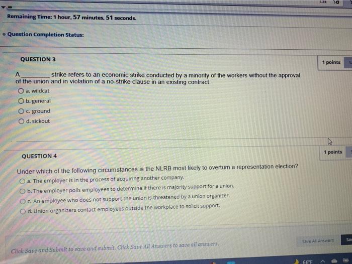 NE Remaining Time: 1 hour, 57 minutes, 51