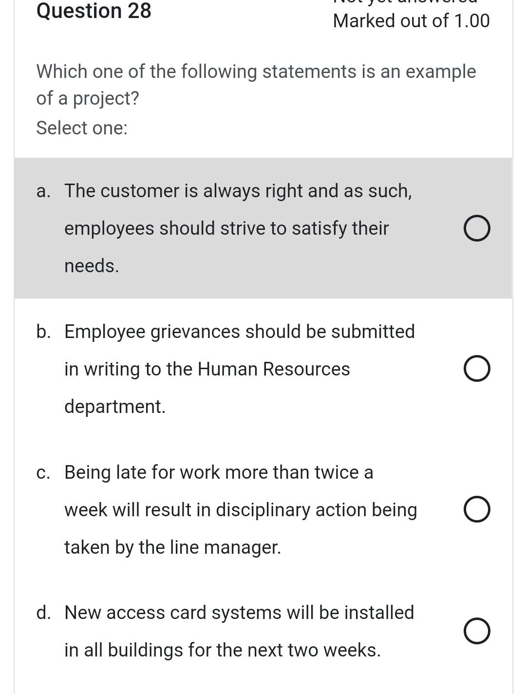 Which one of the following is an operational