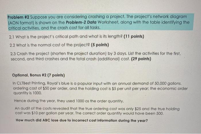 question 2.3 and the bonus question. (please show