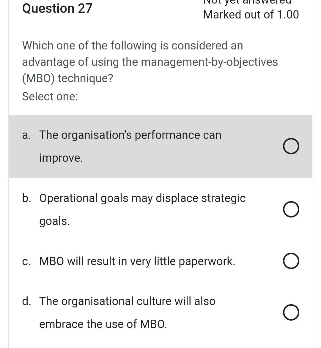 Which one of the following is an operational