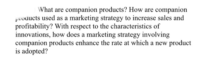 What are companion products? How are companion