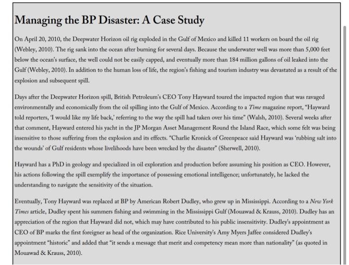 The case to be analyzed in this assignment is