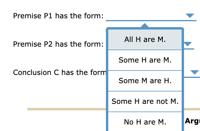 1. Argument Forms An argument form is a