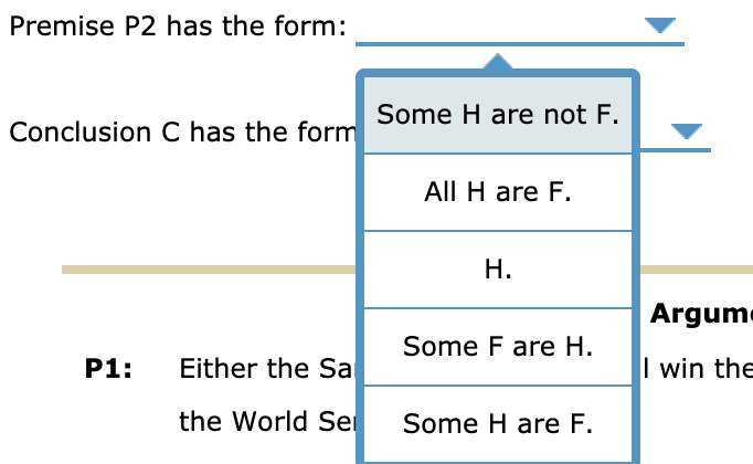 1. Argument Forms An argument form is a