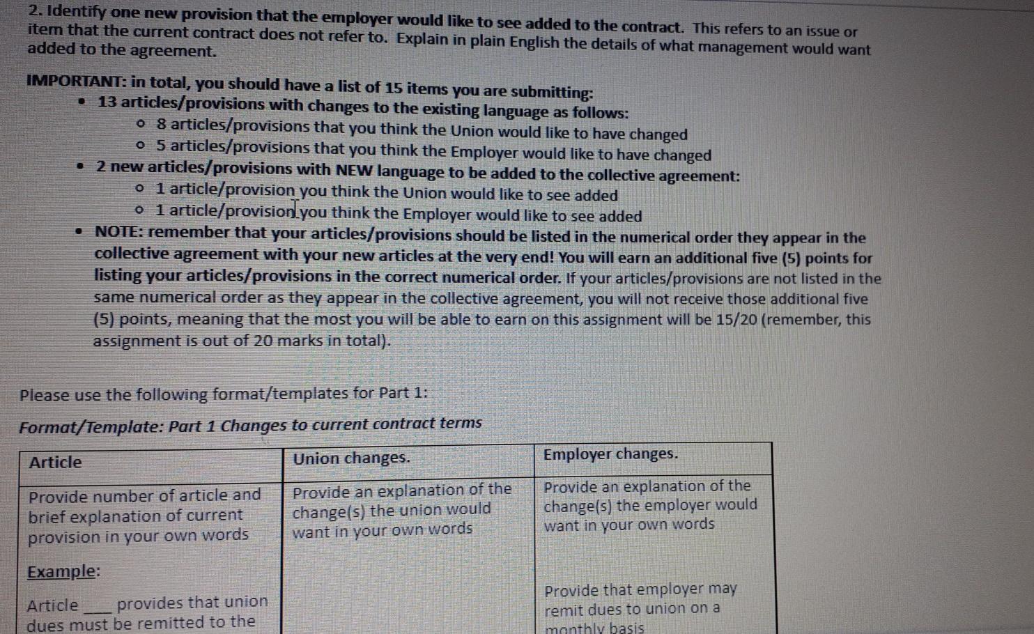 plz answer this one MGMT 253: Labour Relations