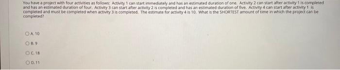 please answer all 3 questions An activity has an