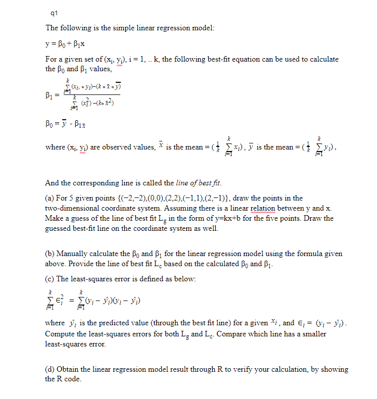 linear regression please help quick!! 91 The