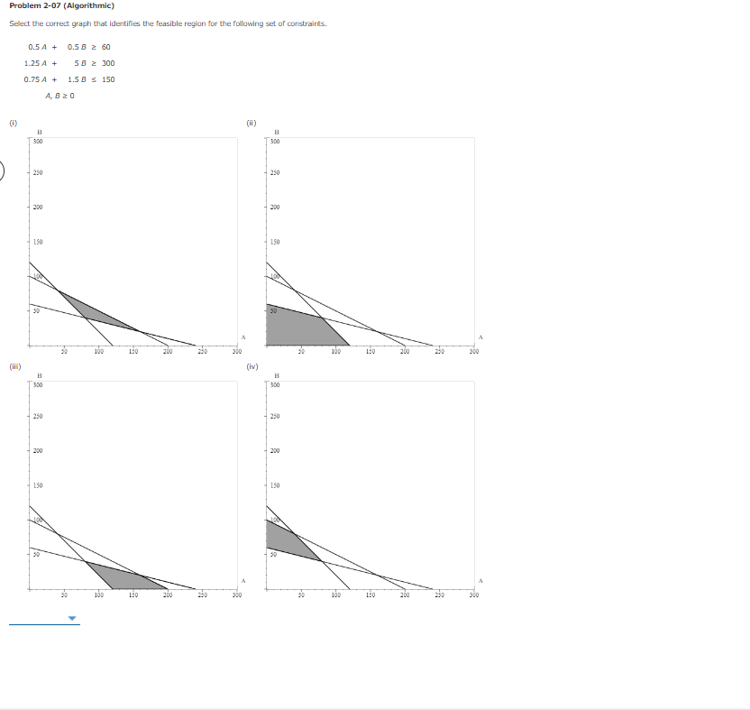 Problem 2-07 (Algorithmic) Select the correct