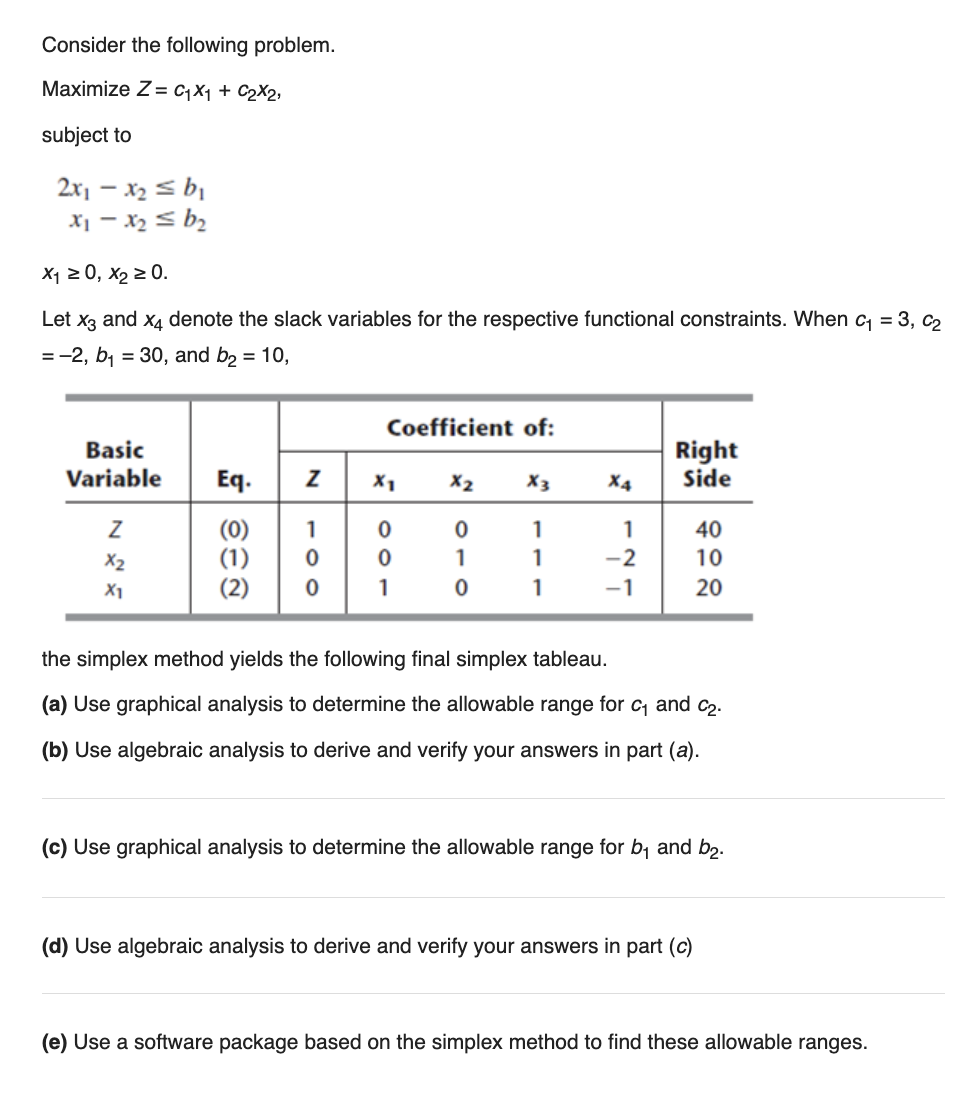 Note that only one parameter is allowed to vary