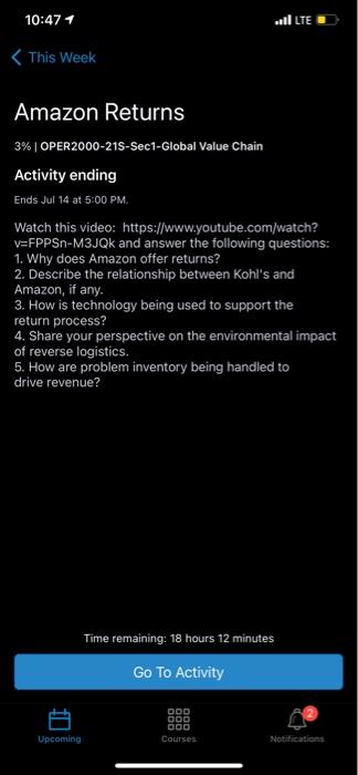10:471 al LTE < This Week Amazon Returns 3%