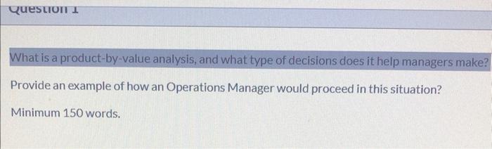 What is a product-by-value analysis, and what