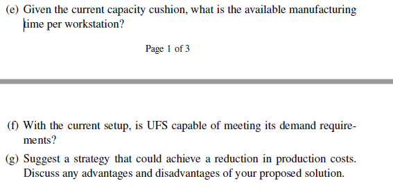 1. [40%] UFS is a manufacturer of furniture. It