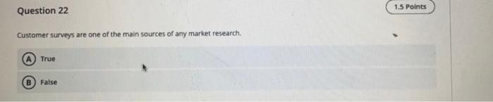Question 19 1.5 Points We learned that one of the