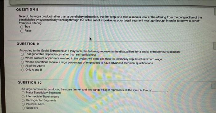 QUESTIONS To avoid having a product rather than a