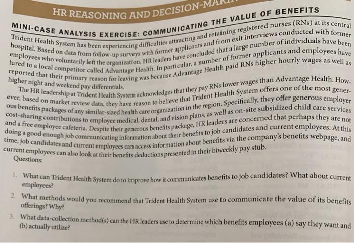 HR REASONING AND DECISION-M MINI-CASE ANALYSIS