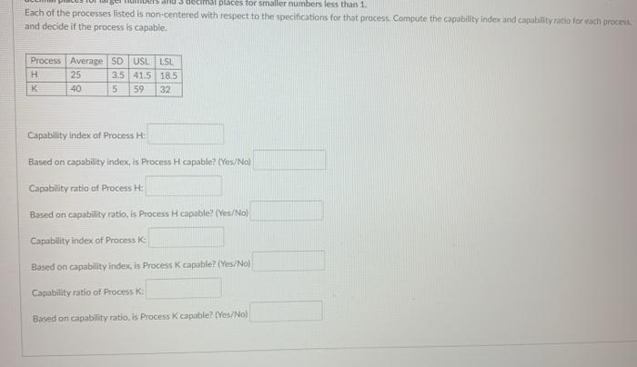 decimal places for smaller numbers less than 1