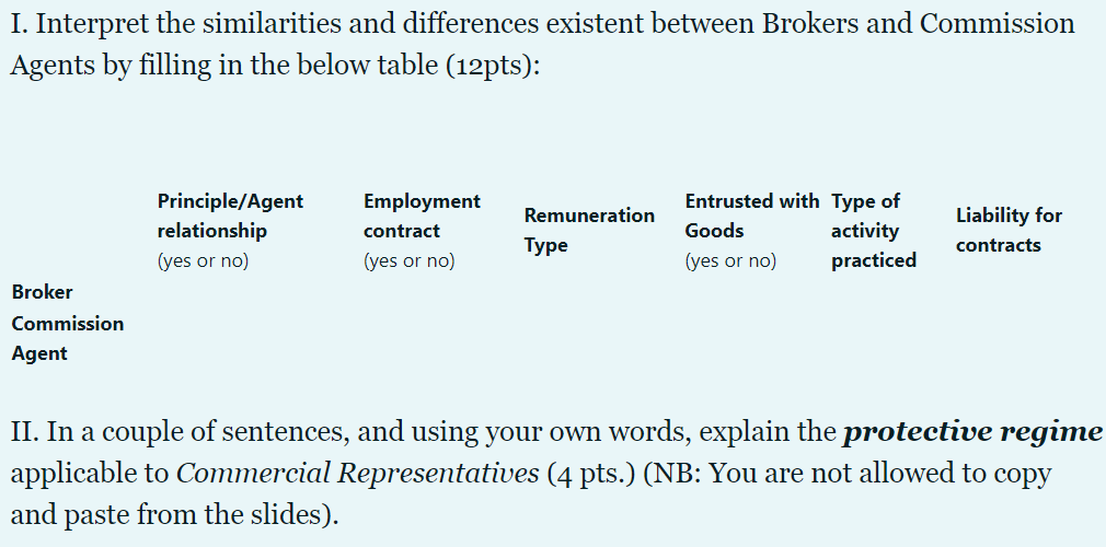 MGT 330 business law I. Interpret the