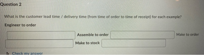 Question 1 Provide examples of