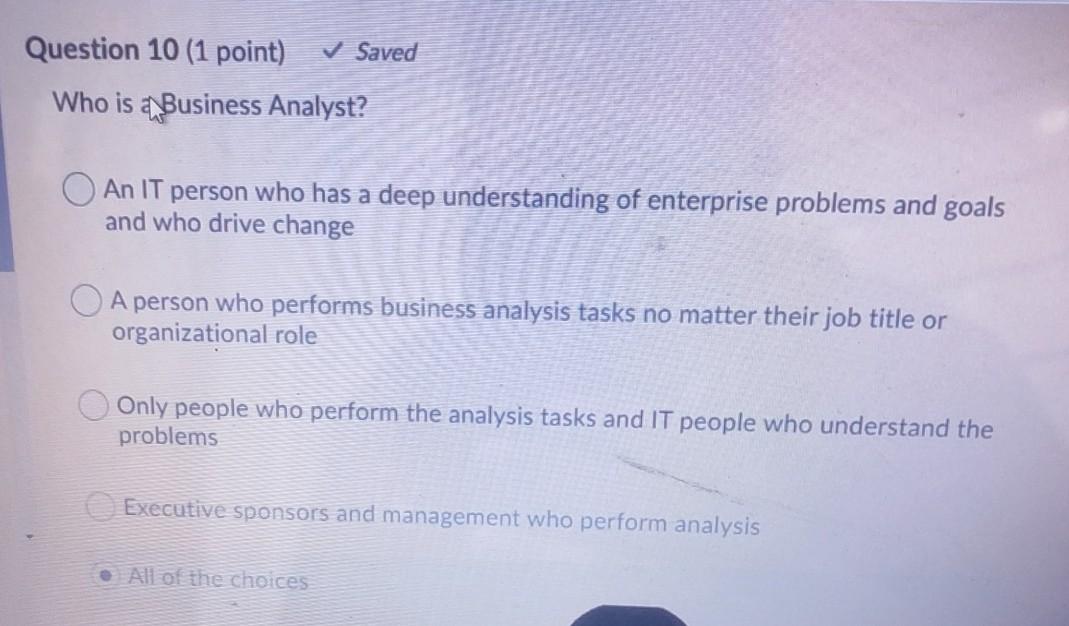 Question 12 (1 point) Saved plays a role in