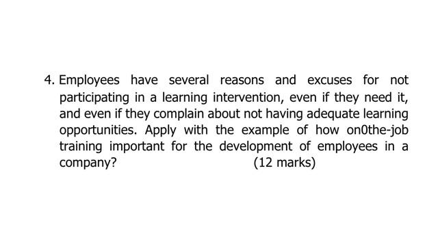 4. Employees have several reasons and excuses for