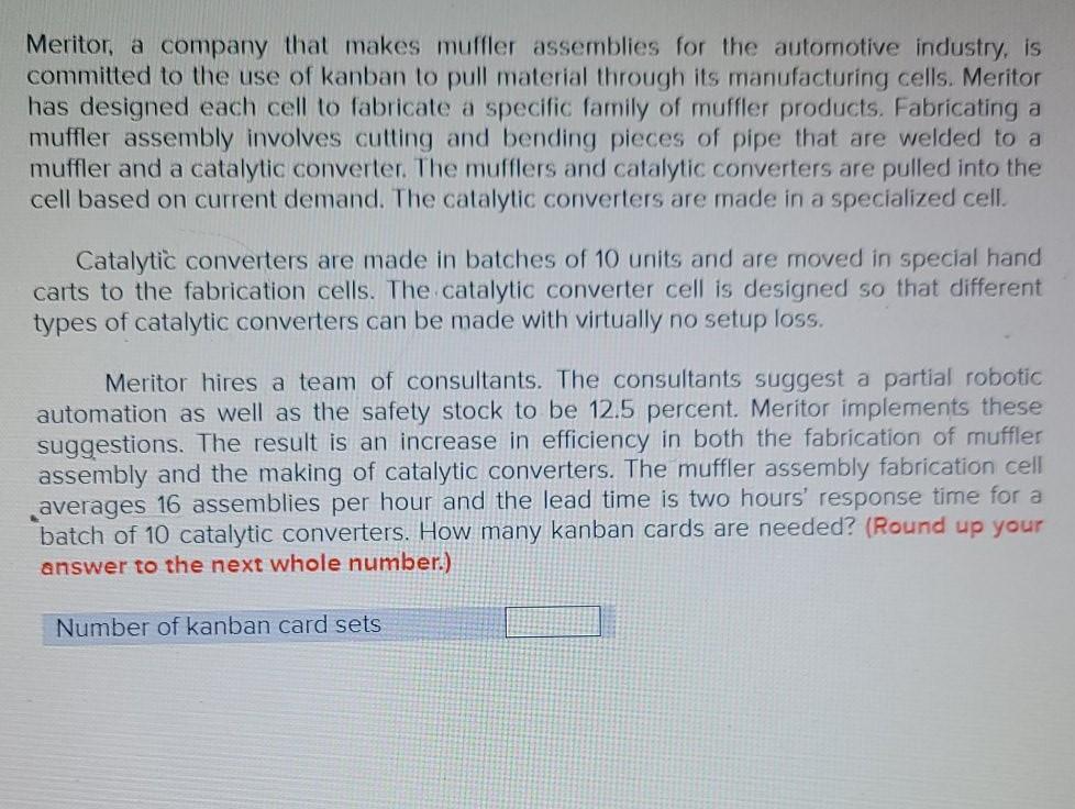 Meritor, a company that makes muffler assemblies