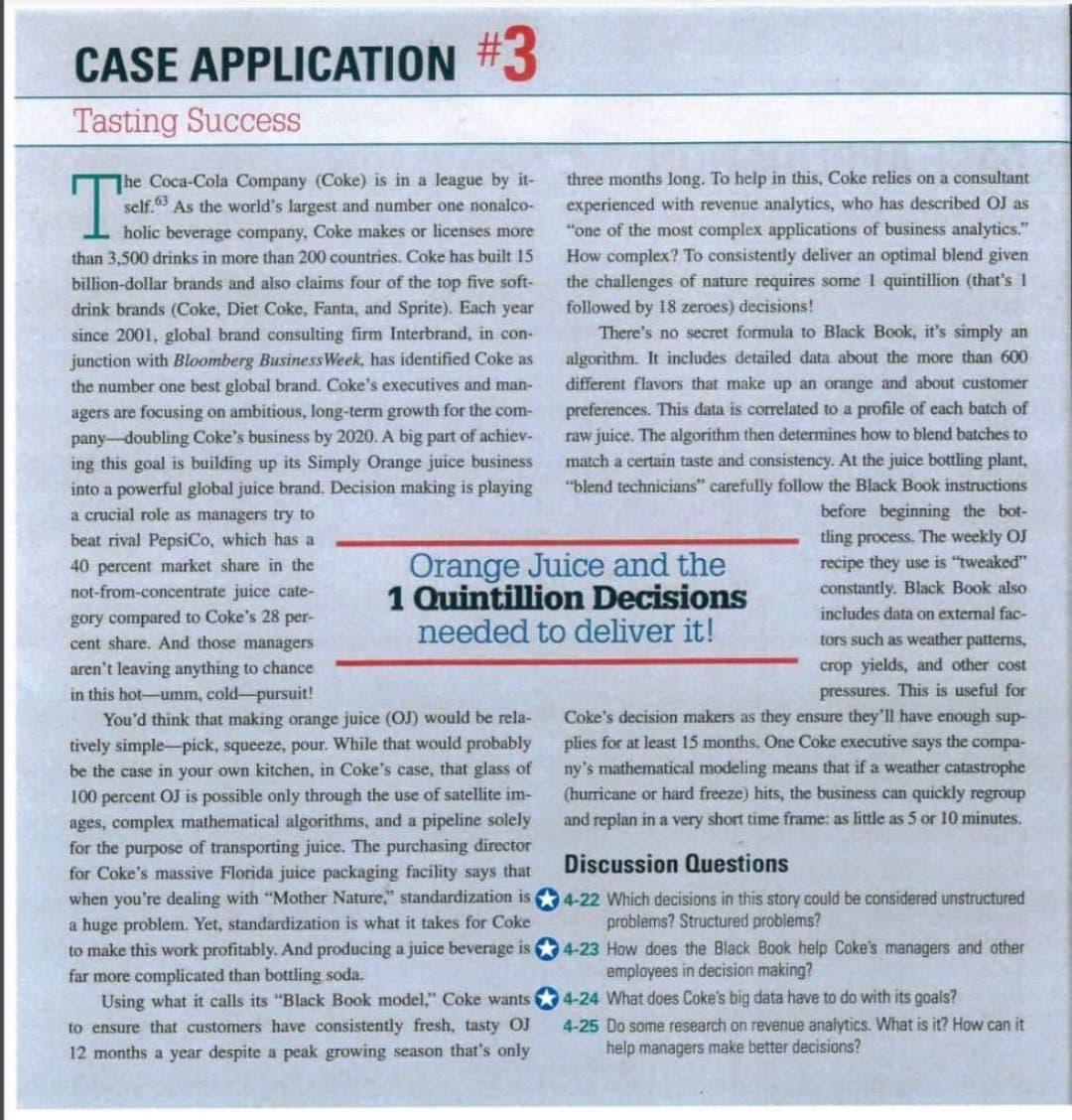 Case Application 4-22) which discussions in this