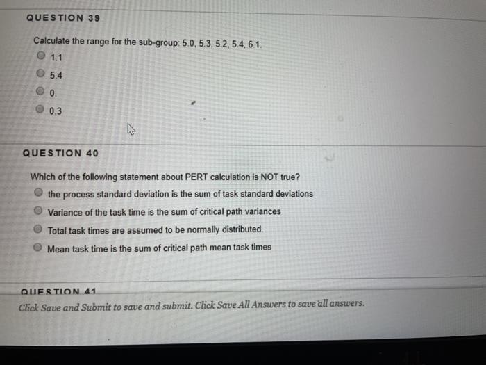 QUESTION 55 Calculate the X-bar for the