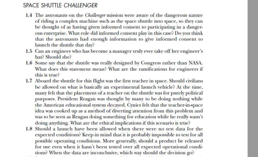 SPACE SHUTTLE CHALLENGER 1.4 The astronauts on