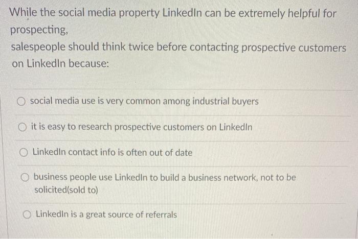 While the social media property LinkedIn can be