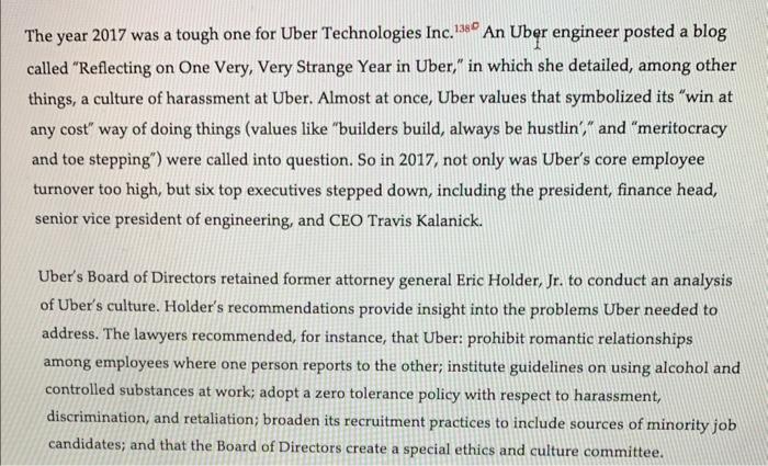 The year 2017 was a tough one for Uber