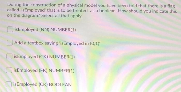 During the construction of a physical model you