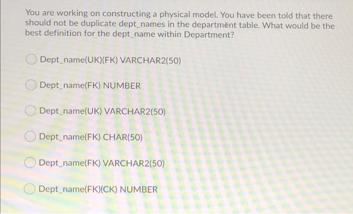 During the construction of a physical model you