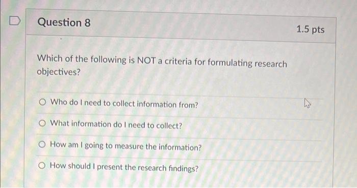 Question 7 1.5 pts The method of analysis in