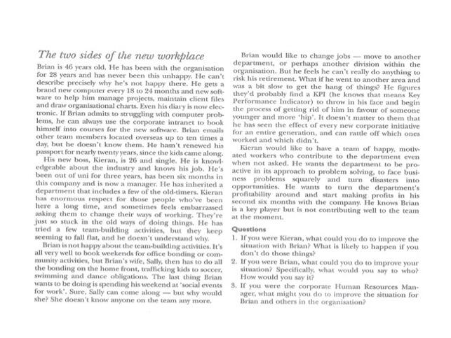 The two sides of the new workplace Brian would