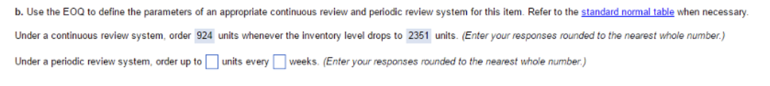 Your firm uses a periodic review system for all