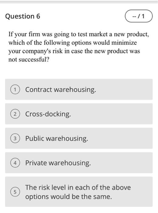 6-9 answer asap If your firm was going to test