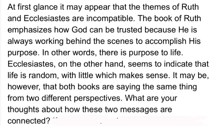 At first glance it may appear that the themes of