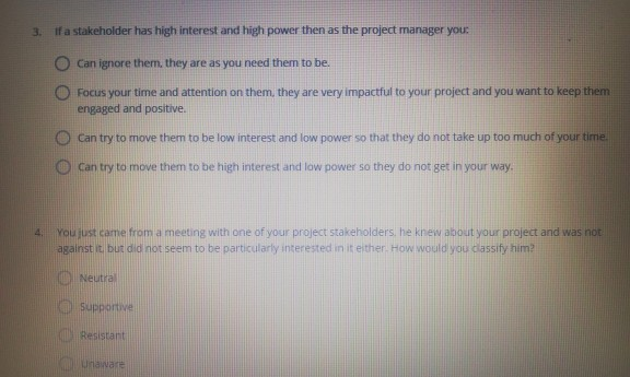 1. The definition of a stakeholder includes: 1