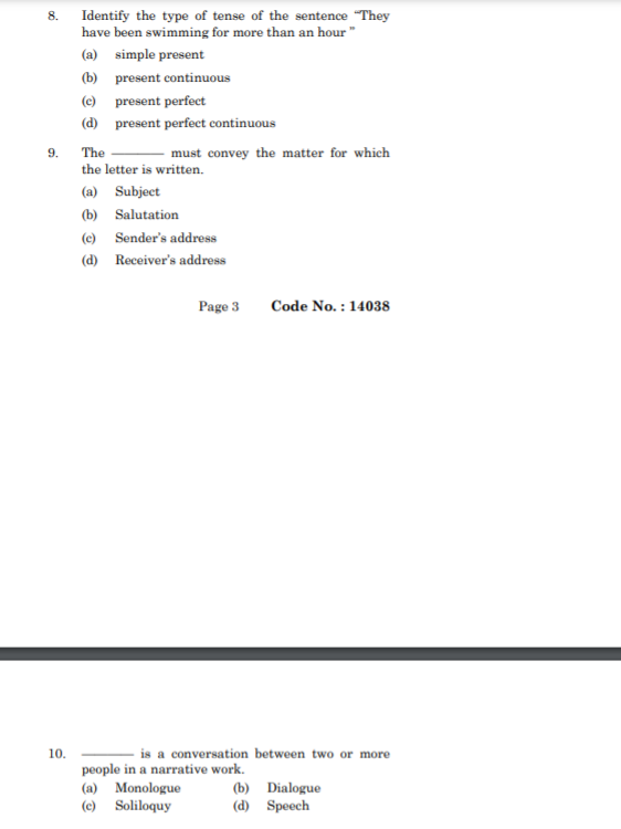 8. Identify the type of tense of the sentence