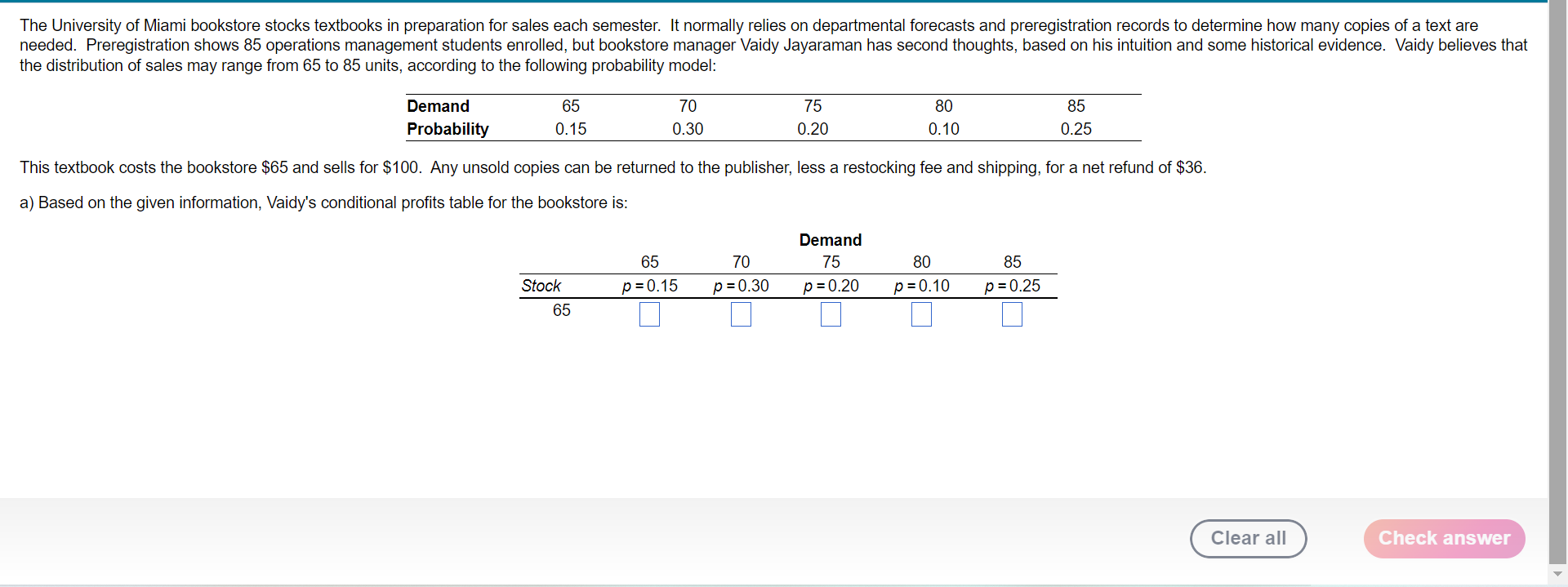The University of Miami bookstore stocks
