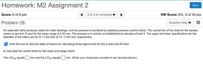 Homework: M2 Assignment 2 Score: 0 of 8 pts
