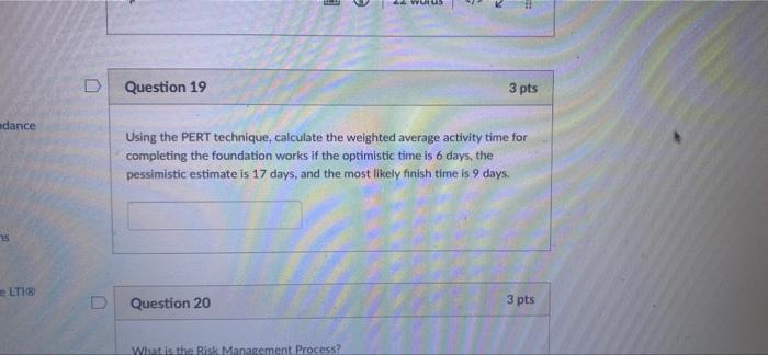 construction management base questions please